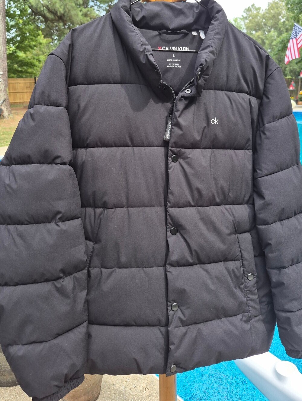 Men's Calvin Klein Puffer Jacket,  water-resistant, Size Large